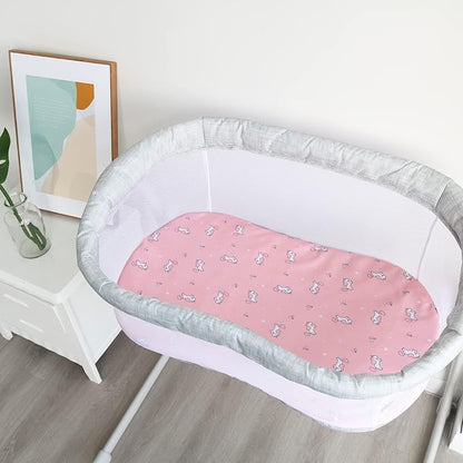 Bassinet Sheets 2 Pack, Stretchy Bassinet Sheet, Bassinet Sheets - Image 2