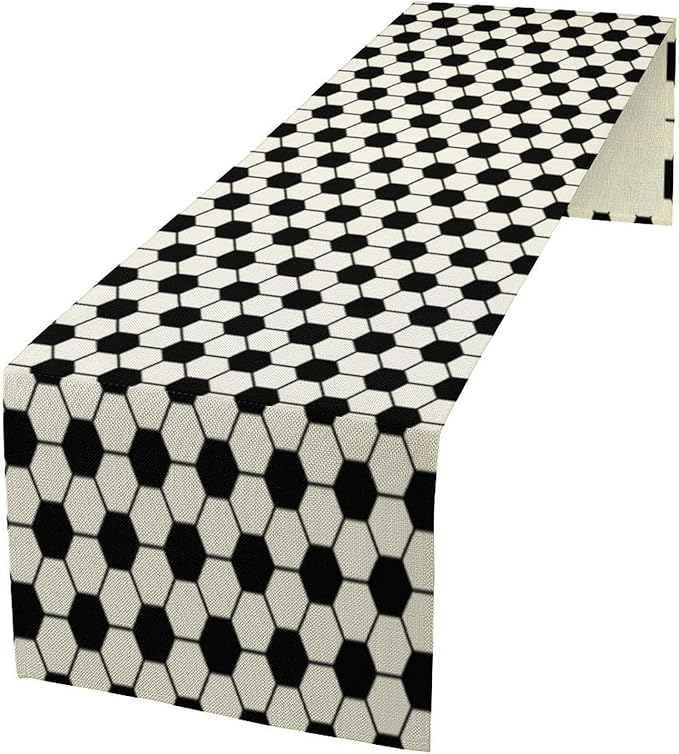 Vintage Soccer Table Runner Sport Game Days Seasonal Table Runner Football by moderw