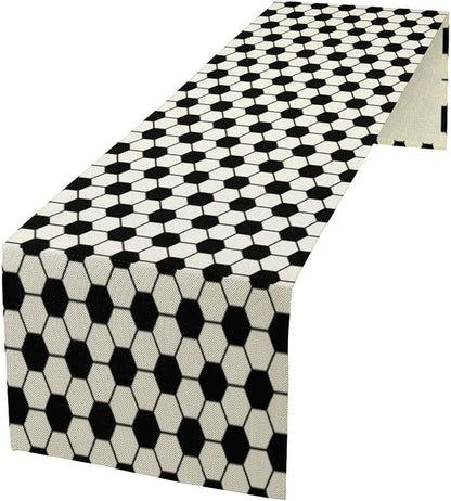Vintage Soccer Table Runner Sport Game Days Seasonal Table Runner Football by moderw
