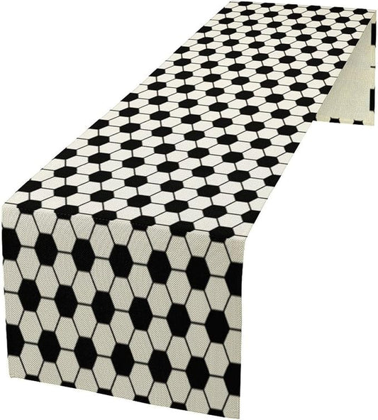 Vintage Soccer Table Runner Sport Game Days Seasonal Table Runner Football by moderw
