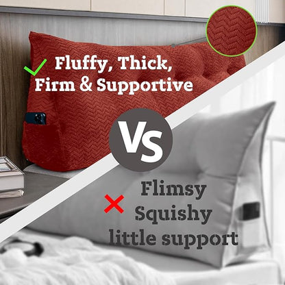 Large Bolster Triangular Headboard Wedge Backrest Positioning Support Bed Rest - Image 7
