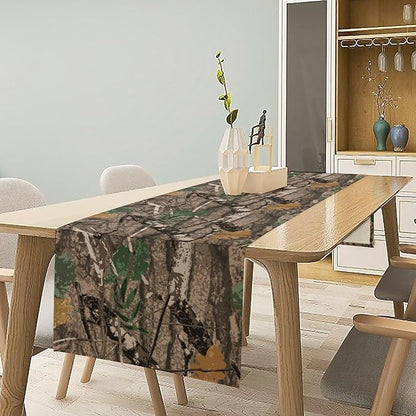 Camo Branches Table Runner, Camo Tree Hunting Oak Table Runner - Image 3