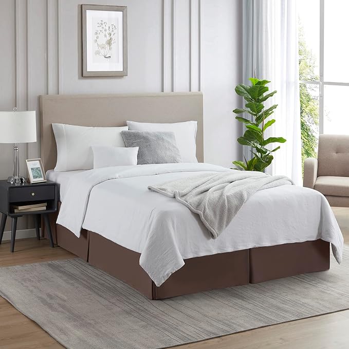 Nestl Dark Brown Full Bed Skirt - Image 4