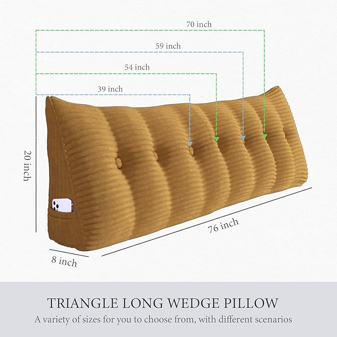 Wedge Headboard Pillow Dorm Room Reading Pillow Back Support - Image 2