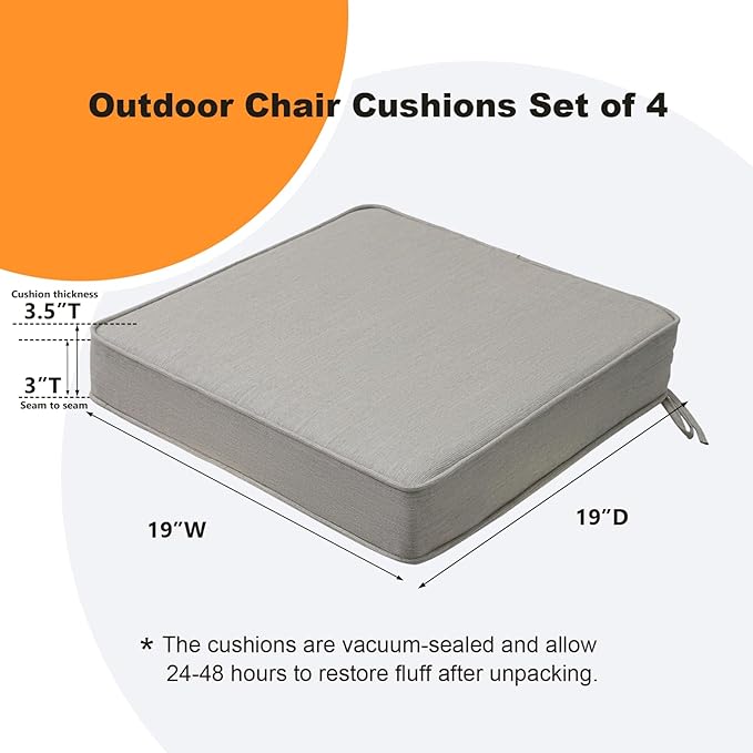Sunbrella Square Corner Seat Cushions, Indoor Outdoor Water Repellent Universal - Image 6