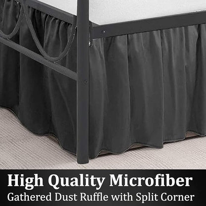 SKY BEDDINGS - Full Size Ruffled Bed Skirt - 12 Inch Drop Dust Ruffle Bed Skirt - Image 4