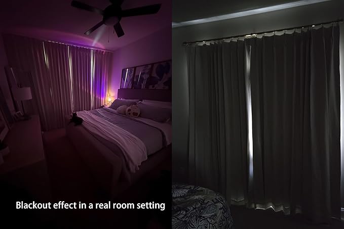 Vision Home Natural Pinch Pleated Full Blackout Curtains Linen Blended Room - Image 7