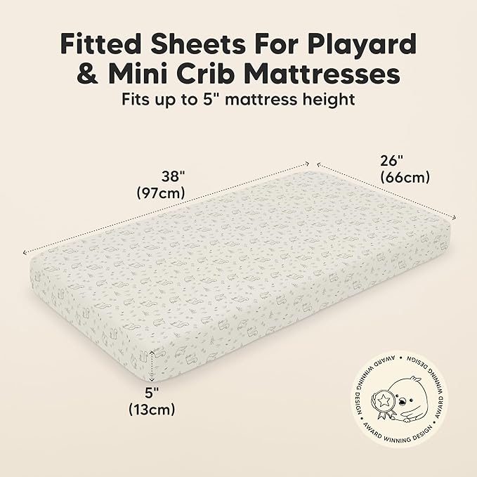 2-Pack Mini Crib Sheets Fitted - Image 3