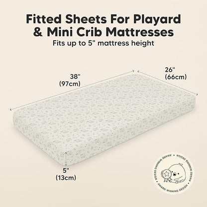 2-Pack Mini Crib Sheets Fitted - Image 3