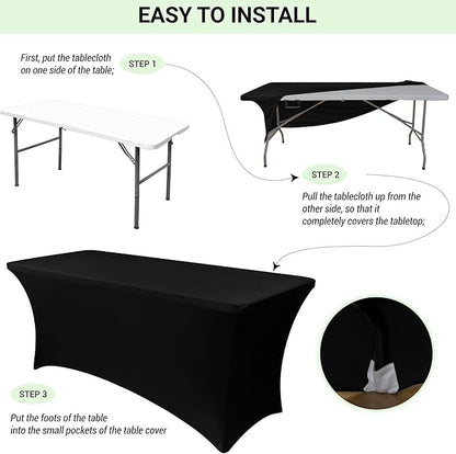 Obstal 6 Pack Stretch Spandex Table Covers - Image 5
