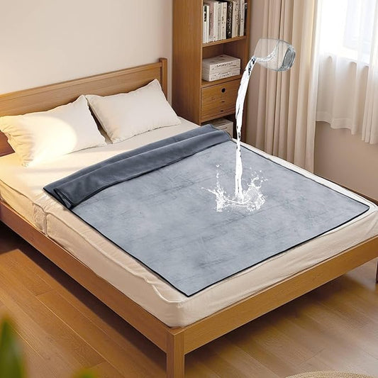 Waterproof Blanket for Bed Couch Sofa, Fleece and Flannel Waterproof Mat by Tisancy