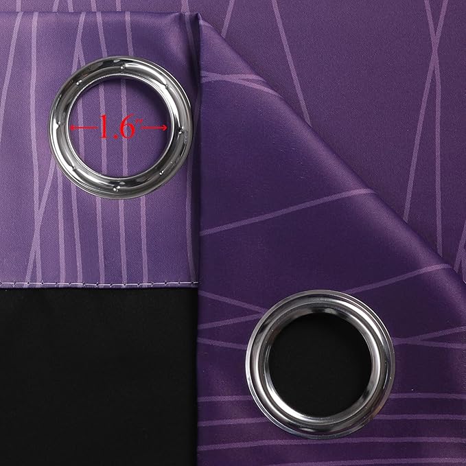 Estelar Textiler Purple and Black Ombre Blackout Curtains - Image 7