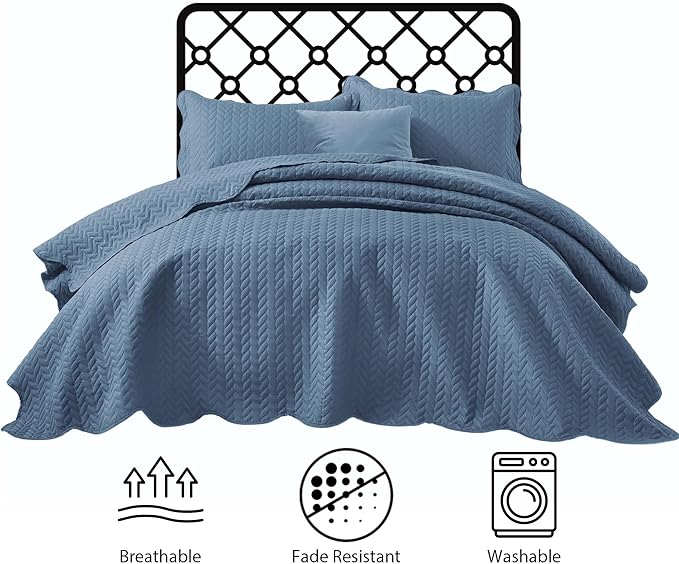 IR Imperial Rooms King Quilt Bedding Set Size + 2 Pillow Shams - Image 9