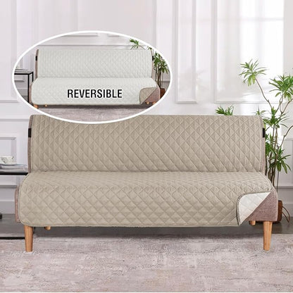 H.VERSAILTEX Reversible Futon Cover Water Repellent Armless Sofa Slipcover - Image 2