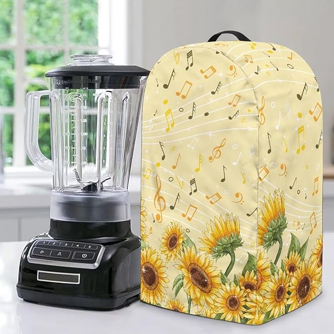 Blender Covers Kitchen Appliance Dust Cover Music Notes Sunflower Blender by Unknown