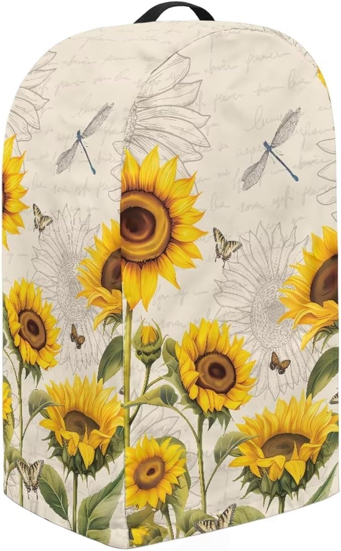 Sunflower Dragonfly Print Blender Dust Cover - Image 4