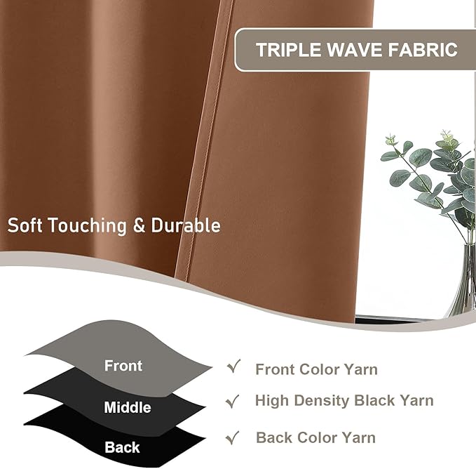 Gwine Short Curtains for Bedroom 45 Inches Long, Short Half Window Kitchen - Image 4