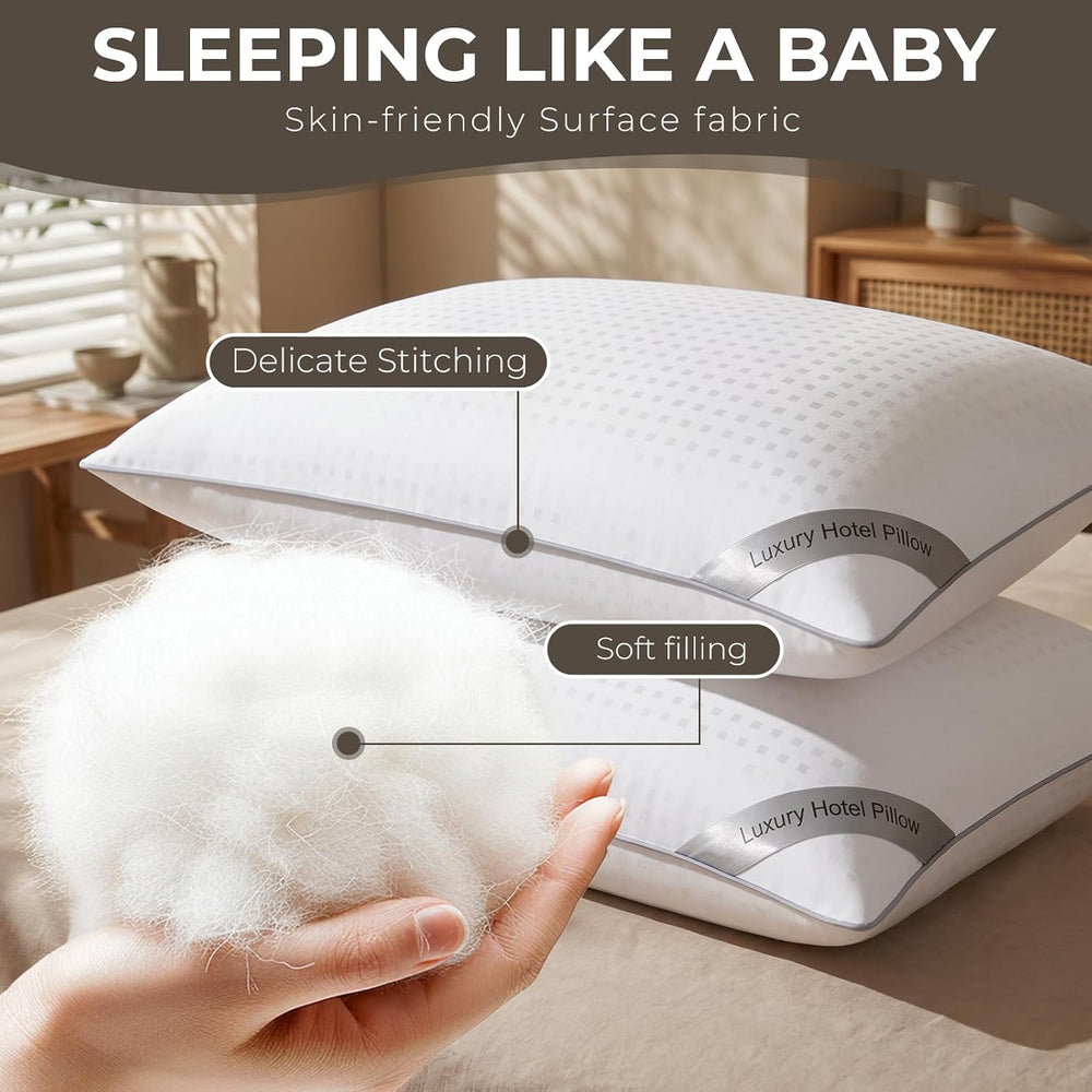 HIMOON Bed Pillows for Sleeping Set of 4,Standard Size Cooling Pillows 4 Pack...