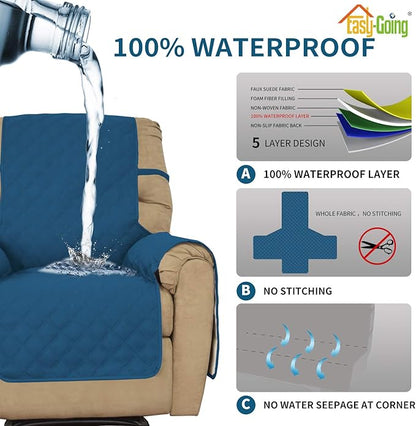 Easy-Going Sofa Slipcover Waterproof Oversized Recliner Chair Cover Non-Slip - Image 3