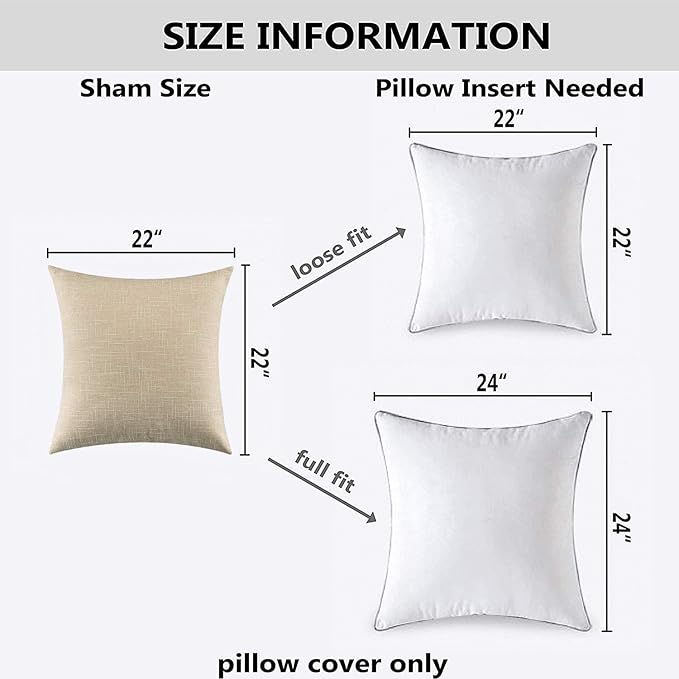 Kevin Textile Textural Faux Linen Throw Cushion Pillow Covers Shams - Image 6