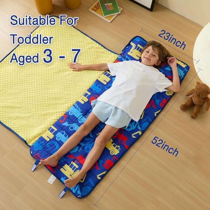 beeweed Toddler Nap Mat, Rollup Design Kid Sleeping Mat - Image 6