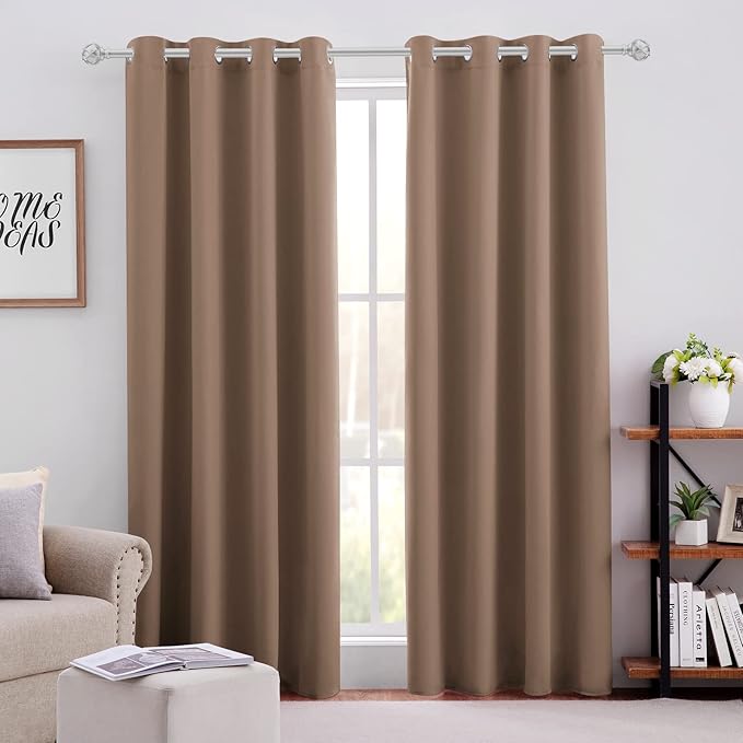 HOMEIDEAS Blackout Curtains for Bedroom 52 X 84 Inch Long 2 Panels Set by HOMEIDEAS