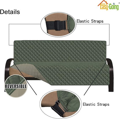 Easy-Going Futon Sofa Slipcover Reversible Sofa Cover Armless Futon Cover - Image 3
