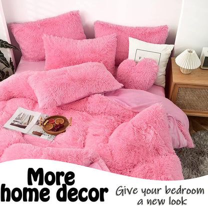 MorroMorn Decorative Pillows Covers, 2 Packs Faux Fur Pillow Cases Standard Size - Image 6