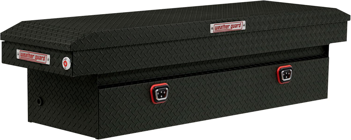 weather guard model 127-52-04 saddle box, aluminum, full shown in use