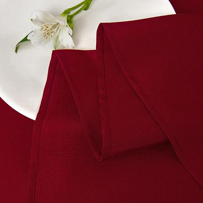 maxmill Round Linen Looking Textured Tablecloth Spill-Proof Wrinkle Free Soft - Image 8