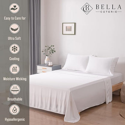 Bella Coterie Luxury Bamboo Viscose Queen Size Sheet Set | 100% Organically - Image 2