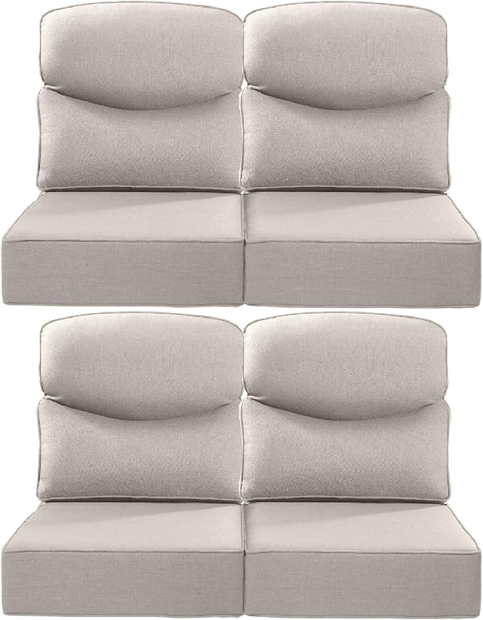 Luxury 24x24x6 Inch Smile Patio Dining Chair Cushions Set of 4 by ACTREST