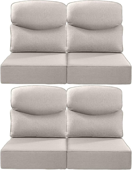 Luxury 24x24x6 Inch Smile Patio Dining Chair Cushions Set of 4 by ACTREST
