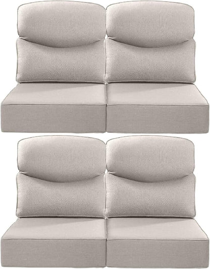 Luxury 22x24/22x25 6-Inch Smile Patio Dining Chair Cushions Set of 4 by ACTREST