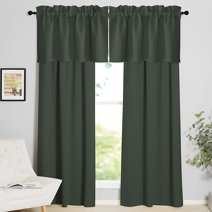 NICETOWN 4 Panels Farmhouse Kitchen Christmas Valance - Image 6