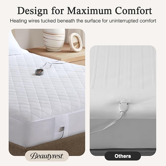 Beautyrest Cotton Blend Heated Mattress Pad Secure Comfort Technology - Image 9