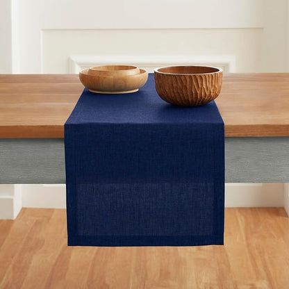Solino Home Linen Royal Blue Table Runner 108 Inches Long - Image 2