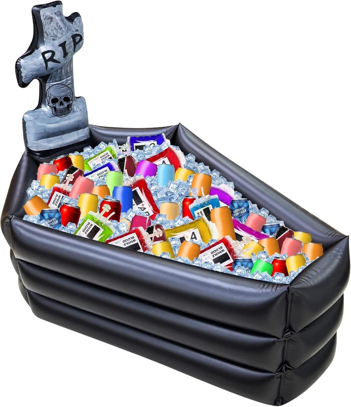 TURNMEON Halloween Inflatable Coffin Cooler, 100+ Cans Tombstone Party Bar