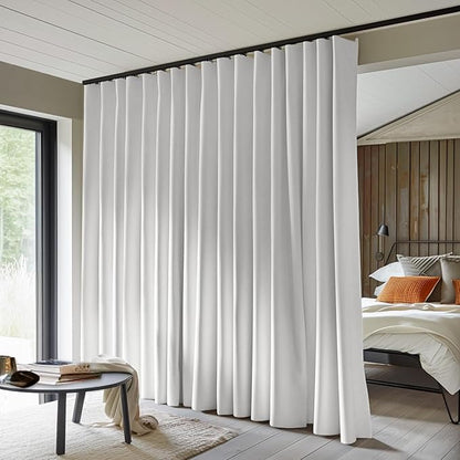 Room Divider Curtains Total Blackout Privacy Curtain Panel Room Thermal by Makefeileshade