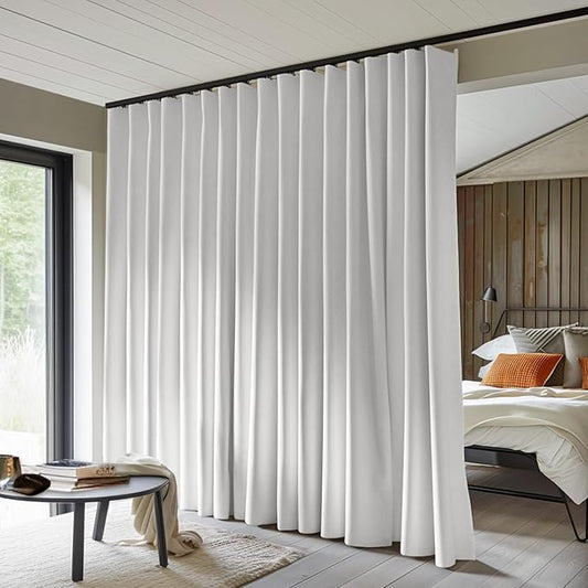 Room Divider Curtains Total Blackout Privacy Curtain Panel Room Thermal by Makefeileshade