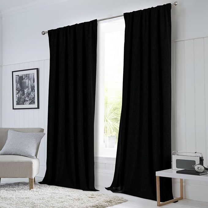 CUCRAF Custom Linen 100% Total Blackout Curtains, Light Blocking Drapes Thermal - Image 8