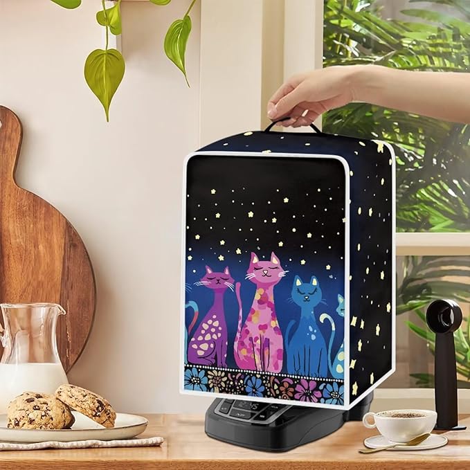 Coffee Maker Cover Dust Cover, Art Washable Dustproof Mixer Protector - Image 4