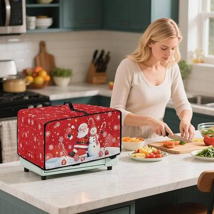 Christmas Toaster Oven Dust Cover Dustproof Smart Oven Air Fryer Microwave Cover - Image 3