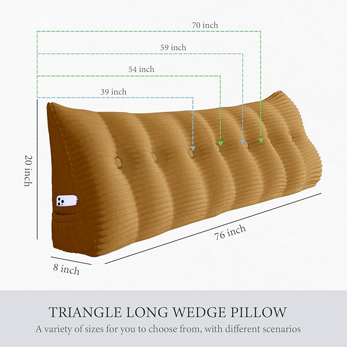 11 lbs Thickened Headboard Pillow Wedge Pillow Headboard Reading Pillow Bed - Image 6