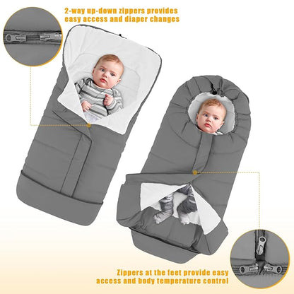 Yoofoss Stroller Cover for Winter, Toddler Stroller Footmuff Universal for Most - Image 4