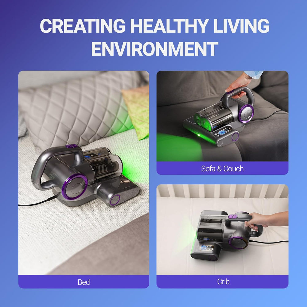 FEPPO Mattress Vacuum Cleaner, 16Kpa Bed Vacuum with 253.7nm UV-C Light