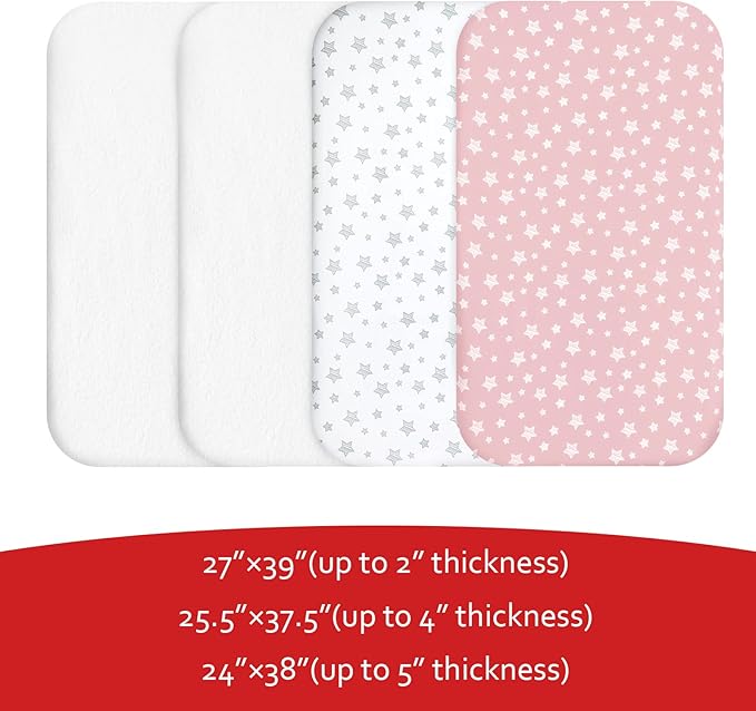 Pack and Play Sheets & Waterproof Terry Pack N Play Mattress Protector Pad - Image 7