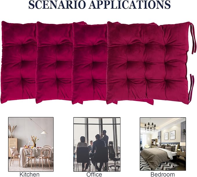 Set of 4 Chair Cushions for Dining Chairs - Image 5