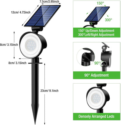 nipify Solar Spot Lights Outdoor Color Changing, Halloween RGB Spotlights