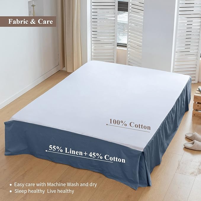 BISELINA French Linen Bed Skirt - Image 3